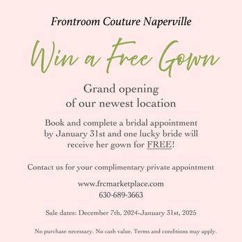Frontroom Couture - Naperville - Bridal Near Me - Aurora, Illinois Frontroom Couture - Naperville - Bridal Near Me - Aurora, Illinois