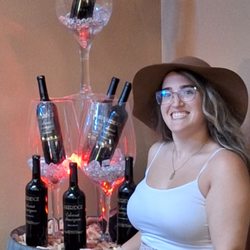 Orlando Wine Bar Tours - Jeana from Universal Studio enjoying here day off.