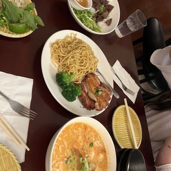 Bac Lieu Restaurant - M1. Garlic Noodle with 5 Spiced Chicken, R15. Vietnamese Yellow Curry with Shrimp and Noodles, and the vermicelli with Beef. - Vietnamese Near Me - San Francisco, California Bac Lieu Restaurant - M1. Garlic Noodle with 5 Spiced Chicken, R15. Vietnamese Yellow Curry with Shrimp and Noodles, and the vermicelli with Beef. - Vietnamese Near Me - San Francisco, California