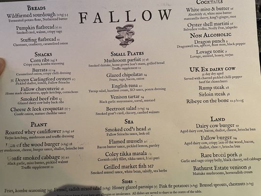 Menu photo 2 Fallow London, XGL