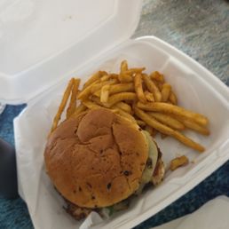 Mushroom Swiss chicken sandwich (it's the burger on the menu but my friend subbed grilled chicken!!) Mushroom Swiss chicken sandwich (it's the burger on the menu but my friend subbed grilled chicken!!)