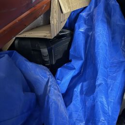Our number's bed mattress smashed by a ladder and a speaker Our number's bed mattress smashed by a ladder and a speaker