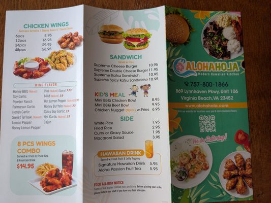 Menu photo 3 Alohahola Virginia Beach, VA