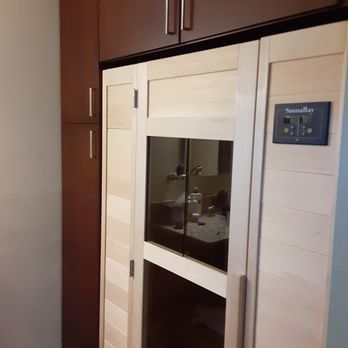 Zeffery's Cabinets - Storage built around a sauna. - Cabinetry Near Me - Montclair, California Zeffery's Cabinets - Storage built around a sauna. - Cabinetry Near Me - Montclair, California