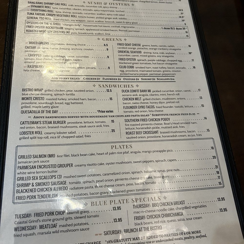 Rivertown Bistro - Menu - New American Near Me - Conway, South Carolina Rivertown Bistro - Menu - New American Near Me - Conway, South Carolina