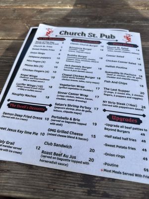 Menu photo 1 Church St Pub Verdun, QC