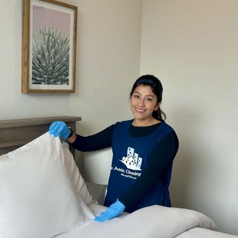 The Austin Cleaning Group - Our Residential Supervisor performing a short-term rental cleaning! - Office Cleaning Near Me - Austin, Texas