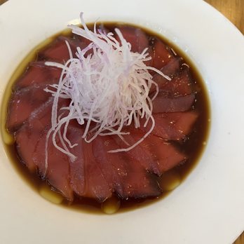 Moon & Turtle - Ahi carpaccio - Smoked soy sauce drizzled n top of ahi slices. - Seafood Near Me - Hilo, Hawaii Moon & Turtle - Ahi carpaccio - Smoked soy sauce drizzled n top of ahi slices. - Seafood Near Me - Hilo, Hawaii