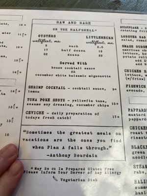 Menu photo 4 Governor Bradford Restaurant Provincetown, MA