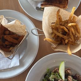 Robinson's Salad, Ribwich, Fried Zucchini, Truffle Fries Robinson's Salad, Ribwich, Fried Zucchini, Truffle Fries
