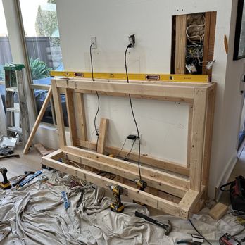 Handyman Dave - When you buy an electric fireplace and have no place to put it, you build it - Handyman Near Me Handyman Dave - When you buy an electric fireplace and have no place to put it, you build it - Handyman Near Me