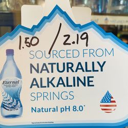 Larkspur Corner Market - Eternal Water-Naturally Alkaline, Natural Electrolytes, Natural pH, Spring Water. Best water carried here!