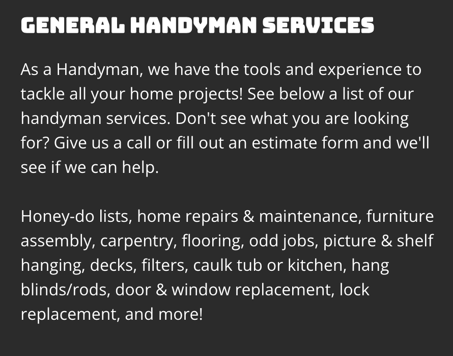 Slide of Musch Handy Man Services