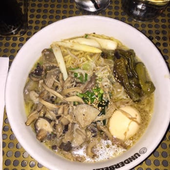 Underbelly - Vegetable ramen with soft egg and shishito peppers - Bars Near Me - San Diego, California Underbelly - Vegetable ramen with soft egg and shishito peppers - Bars Near Me - San Diego, California