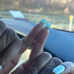 Nails By Jenny - Both my pinky nails were filed in two different shapes/sizes