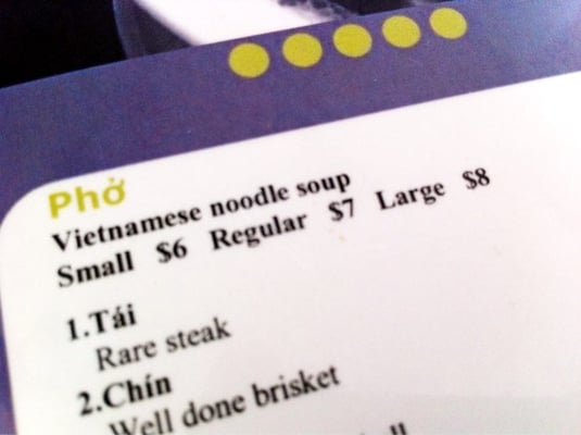 Menu photo 8 Pho-natic Denver, CO