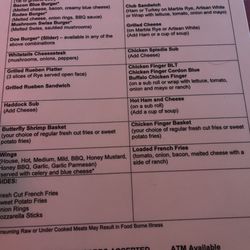Whitetail's Bar & Grill - Whitetails Menu