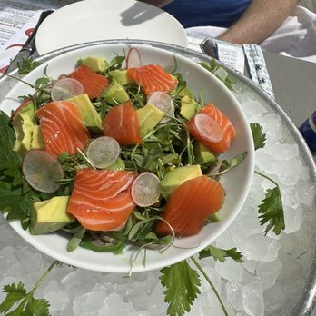 Fishing With Dynamite - Chilled Soba Noodles with lightly cured king salmon - Seafood Near Me - Manhattan Beach, California Fishing With Dynamite - Chilled Soba Noodles with lightly cured king salmon - Seafood Near Me - Manhattan Beach, California