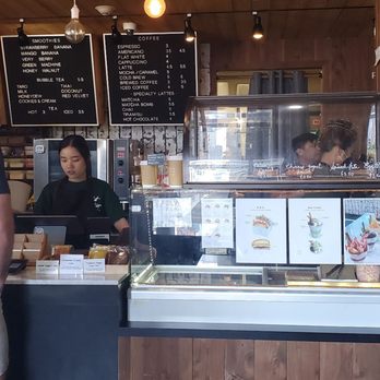 Semicolon Cafe - Cashier and partial menu - Coffee & Tea Near Me - Jersey City, New Jersey