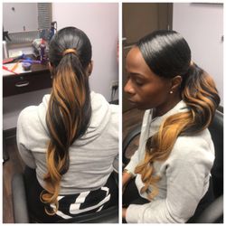 Sleek ponytail
