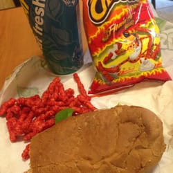 You know your Mexican when you eat your sandwich with hot Cheetos lmao