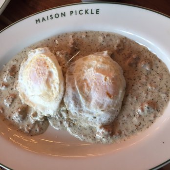 Maison Pickle - Sausage and biscuits with gravy (JP menu) - Cocktail Bars Near Me - New York, New York Maison Pickle - Sausage and biscuits with gravy (JP menu) - Cocktail Bars Near Me - New York, New York