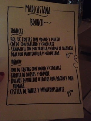Menu photo 3 Maricastaña Madrid, M