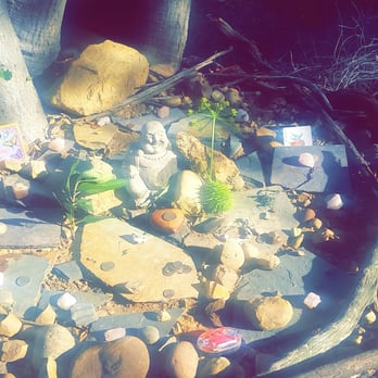 Murphy Ranch Trail - Buddha altar on trail towards bridge - Hiking Near Me