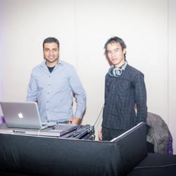 Djizm Disc Jockey Services - Veneet and Phil djing a corporate xmas party in Scarborough