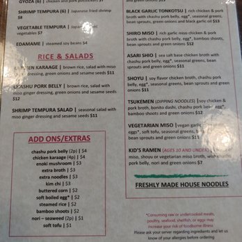 Umami Ramen - New Menu 2019. He added the Black Garlic Ramen and Tsukemen Dipping Noodles! I highly recommend both!! - Ramen Near Me - Happy Valley, Oregon Umami Ramen - New Menu 2019. He added the Black Garlic Ramen and Tsukemen Dipping Noodles! I highly recommend both!! - Ramen Near Me - Happy Valley, Oregon