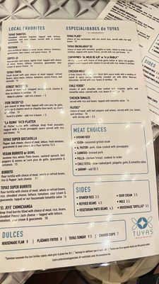 Menu photo 6 Tuyas Ferndale, CA