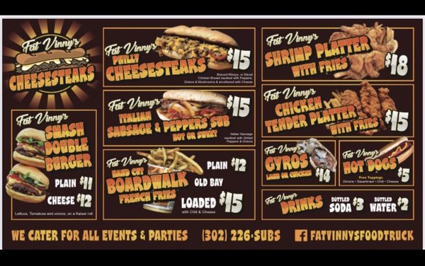 Menu photo 6 Fat Vinny’s cheesesteaks Lewes, DE