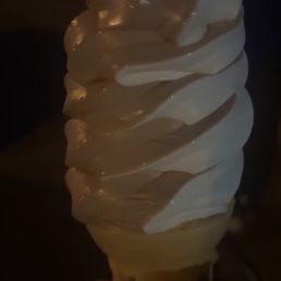 Chocolate vanilla swirl cone