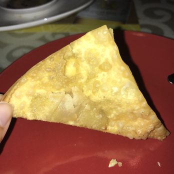 Siam Bistro - "Chicken" wonton looking like a tortilla chip. - Thai Near Me - Miami, Florida