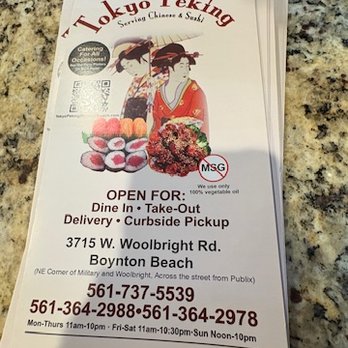 Tokyo Peking Cuisine - Tokyo Peking - Chinese Near Me - Boynton Beach, Florida