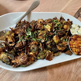 Town Hall - Brussel sprouts with the blue cheese and bacon on the side - New American Near Me - Jacksonville, Florida Town Hall - Brussel sprouts with the blue cheese and bacon on the side - New American Near Me - Jacksonville, Florida