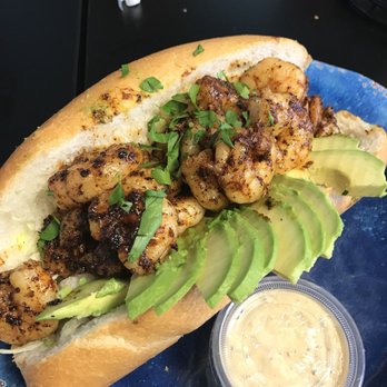Seither's Seafood - Blackened Shrimp and Avocado poboy - Seafood Near Me - Harahan, Louisiana Seither's Seafood - Blackened Shrimp and Avocado poboy - Seafood Near Me - Harahan, Louisiana