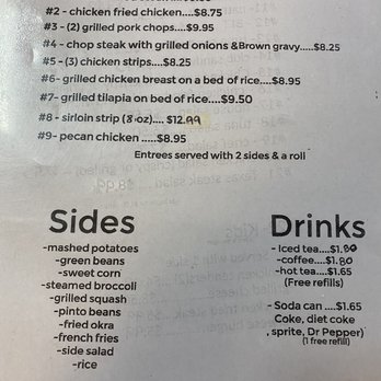 Rice Cafe - Menu 1 - American Near Me - Rice, Texas