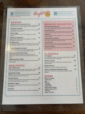 Menu photo 1 Brightside California Kitchen Santa Monica, CA