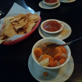Mucho Mas - Albondiga soup anf chips and salsa - Mexican Near Me - Los Angeles, California