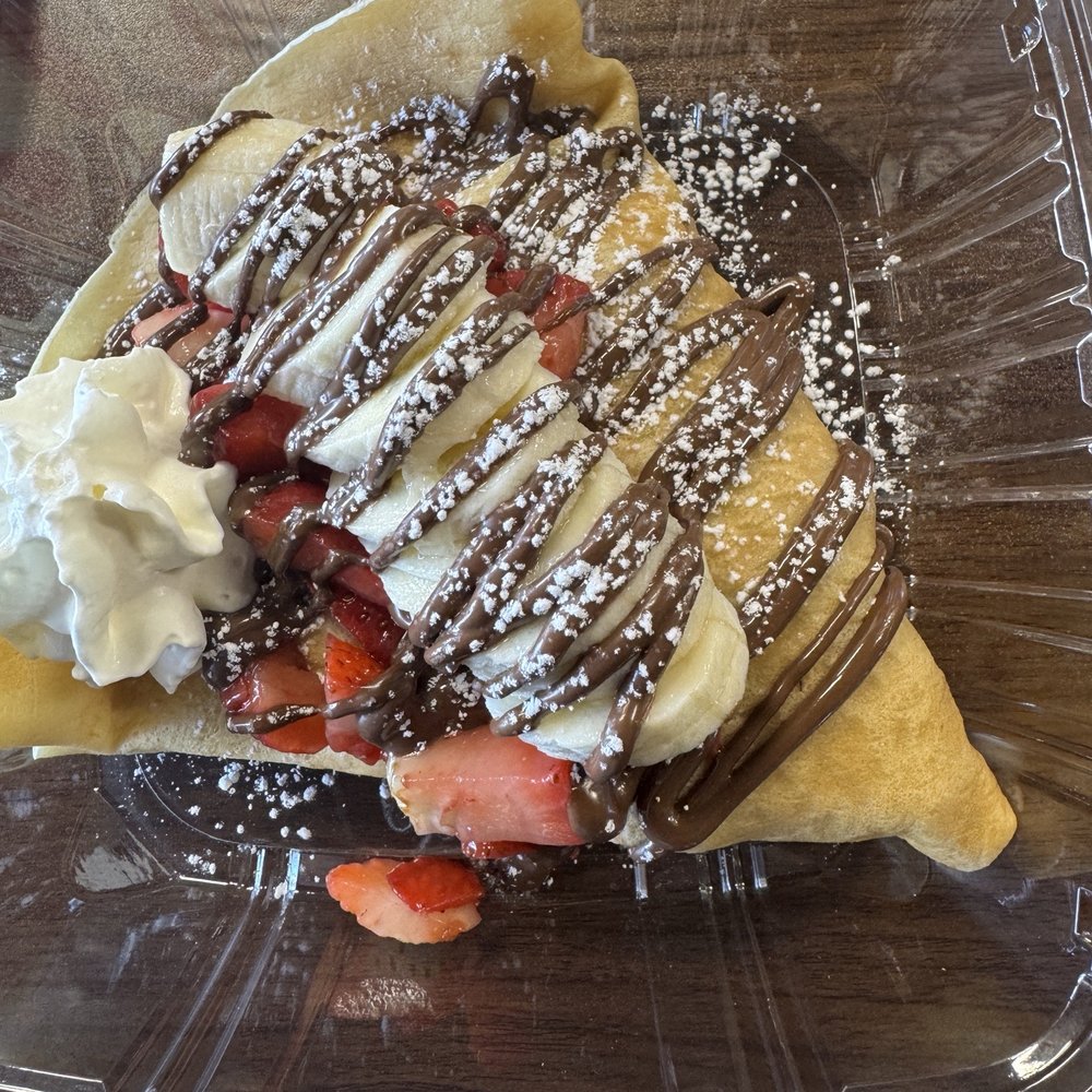 Crepes & Espressos - Strawberry & banana crepes - Desserts Near Me - Rialto, California