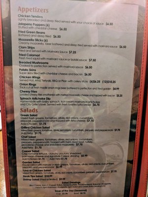 Menu photo 8 City Grille Elizabeth City, NC