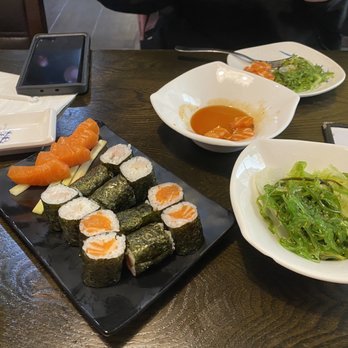 OMG Sushi - AYCE - Salmon sashimi, yellow tail, salmon roll, seaweed salad, salmon tartare - Sushi Bars Near Me - Newport News, Virginia OMG Sushi - AYCE - Salmon sashimi, yellow tail, salmon roll, seaweed salad, salmon tartare - Sushi Bars Near Me - Newport News, Virginia