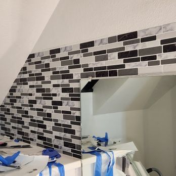 Nailed It - Tile back splash accent wall - Decks & Railing Near Me Nailed It - Tile back splash accent wall - Decks & Railing Near Me