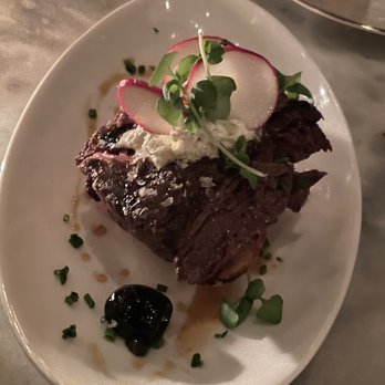 Yvonne's - Bavette Steak "Mirabeau" Plate - New American Near Me - Boston, Massachusetts