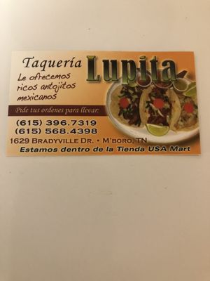 Menu photo 2 Taqueria Lupita Murfreesboro, TN Menu photo 2 Taqueria Lupita Murfreesboro, TN
