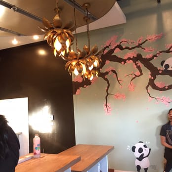 Roasting Water - Neat light fixtures and adorable panda mural - Bubble Tea Near Me - Long Beach, California Roasting Water - Neat light fixtures and adorable panda mural - Bubble Tea Near Me - Long Beach, California
