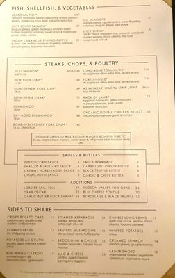 Menu photo 1 Marble Room Steaks and Raw Bar Cleveland, OH Menu photo 1 Marble Room Steaks and Raw Bar Cleveland, OH