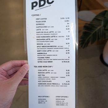 Proyecto Diaz Coffee - Menu (July 2025) - Coffee & Tea Near Me - Oakland, California