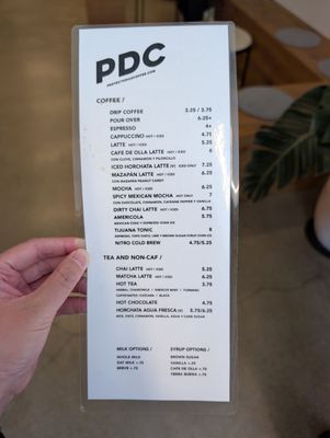 Menu photo 4 Proyecto Diaz Coffee Oakland, CA